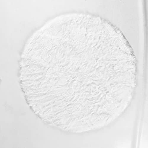Faux Fur Round 6 ft. x 6 ft. White Silky Super Soft Faux Sheepskin Shag Rug Machine Washable Non-Slip Backing Great for Photography or a Bedroom Get The Real Look Without Harming Animals