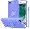 Cadorabo cover compatible with Apple iPhone 8 PLUS / 7 PLUS / 7S PLUS in LIQUID LIGHT PURPLE - Mobile Phone Case made of flexible TPU Silicone with Ring - Silicone Cover Protective Slim Soft Back Case