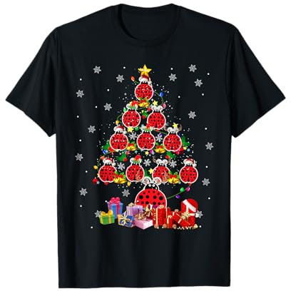 Ladybugs Christmas Tree Funny Santa ELF Ladybug Lover Gifts T-Shirt
