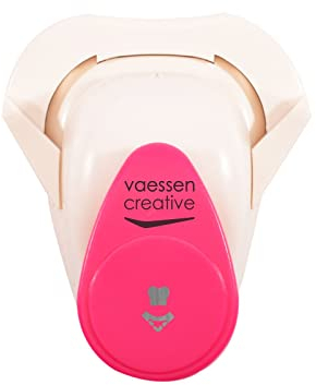 Vaessen Creative 2137-014 Eckenstanzer Schmetterling, 2,5 cm, Stanzer, Motivlocher, 1 Stück, bis zu 160 g/m², zum Basteln mit Papier und Scrapbooking, Weiß/Rosa