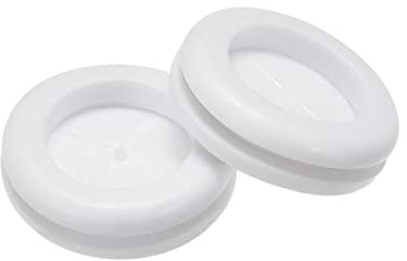 sourcing map Rubber Grommet Mount Dia 20mm Round Double-Sided for Wire Protection White Pack of 20