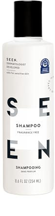 SEEN Shampoo, Fragrance Free - Non-Comedogenic & Sulfate-Free Hair Shampoo- Dermatologist-Developed - Safe for Sensitive, Eczema & Acne Prone Skin