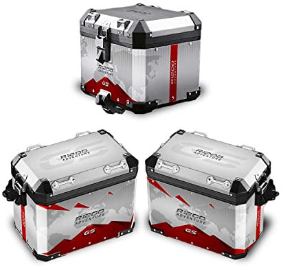 KIT PROTEZIONI ADESIVI VALIGIE RIVESTIMENTO COMPLETO COMPATIBILE CON BMW ALU 2° MODELLO R 1200 GS ADV Light White VA2-FM-006