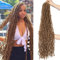 36 Pack de 6 nouveau doux locs crochet cheveux pré - enroulés extra long artificiel locs crochet tresses Curly ondulé déesse locs dreadlocs cheveux synthétiques pour les femmes noires (36 inch, 27#)