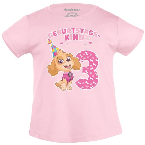PAW PATROL - Geburtstagskind 3 Jahre Geburtstag Skye oder Everest Geschenk Mädchen T-Shirt