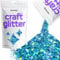 Hemway Craft Glitter - Ocean Blue Holographic | 100g Multi Size Metallic Sequin Flakes for Resin & Epoxy Crafts | Supplies for Tumblers, Cards, Jewellery, Candle, Hair, Face, Body & Nail Art