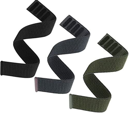 OTOPO 22mm Loop Nylon Armband für Fenix 6/Fenix 5/Fenix 7/ EPIX 2, Ultraleichtes Schnell Trocknen Schleife Waschbar Uhrenarmband für Garmin Forerunner 955-3Pack