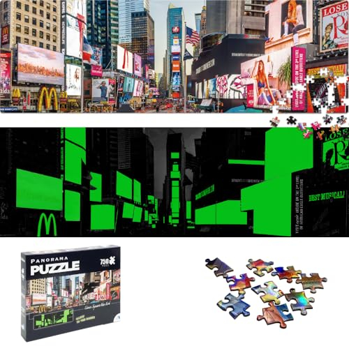 Universal Castle Im Dunkeln Leuchten 750 Teile Jigsaw Puzzle für Erwachsene Landschaft Panorama Foto Landschaft Klassische ab 14 Puzzle Spielzeug (Times Square, New York USA)