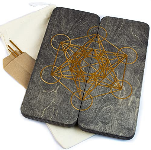 Sadhu Board mit galvanisch dynamischen Nägeln für Yoga Praxis, handgefertigtes Holzbrett mit Nägeln zum Stehen auf Füßen, Entspannungsbrett für Akupunkturmassage, Yoga Geschenk (Nägel 0,39 Zoll, 10mm)