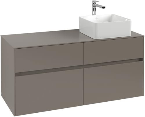 Villeroy & Boch Collaro Waschbeckenunterschrank 1200x548x500 mm, 4 Auszüge, für Waschbecken rechts, C04300, Farbe: Front/Korpus: Arizona Oak, Griff: Anthracite Matt