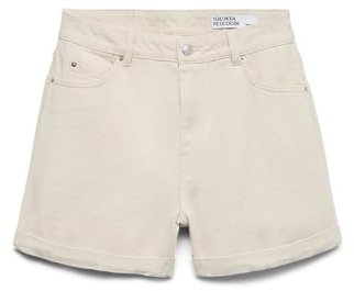VERO Moda Women's VMZURI HR Loose Shorts Mix Noos 10279493, Ecru, L