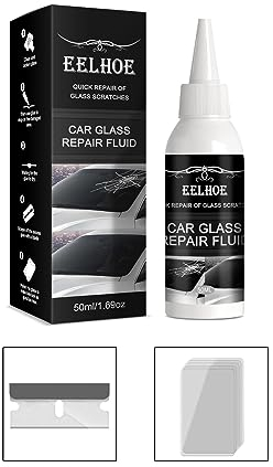 WATSKY Auto Glas Reparatur Kleber Windschutzscheibe Glas Riss Kleber Reparatur Kleber Glas Restaurierung Kleber 50ml mit Werkzeug Kit