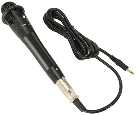 Microfono a Condensatore Portatile, Microfono Cablato con Riduzione del Rumore con Pattern di Raccolta Direzionale 3D, per Karaoke