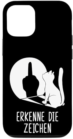 Lustige Hülle Katzen Geschenke Für Katzenliebhaber Hülle für iPhone 14 Schatten Katzen Erkenne die Zeichen Dünne Hülle Robuster Schutz Polycarbonat Thermoplastisches Polyurethan