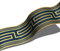 neukids 4rolls Selbstklebende Bordüre，DIY Sockelleiste Blau-Gold Bordüre Griechisches Anagramm，Wand Bordüren Wohnzimmer Schlafzimmer Bad Küche Dekoration Tapetenbordüre