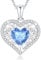 LAVUMO Lebensbaum Herz Kette Damen 925 Sterling Silber Geburtsstein Anhänger Halsketten Geburtstagsgeschenk für Frauen Freundin Mama Valentinstag Muttertags Weihnachten (Silber-12-Dezember)