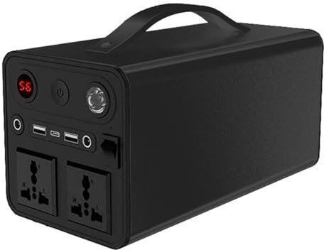 Hydravex Portable Power Station 300W Lithium Battery Bailibatt Small Portable Generator for Home Use Camping Travel Emergency Hunting Outdoor, Large Power Bank with AC Outlet for Laptop,Black