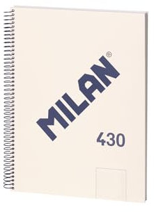 MILAN® Notizbuch A4, Spiralbindung, Hardcover, 80 weiße Seiten, 95 g/m², Kollektion 430 since 1918, beige