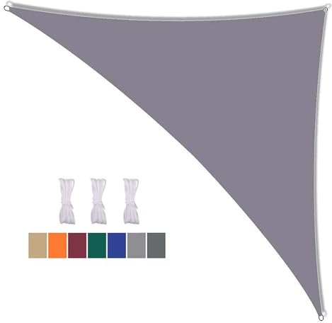 Toldo de jardín para exteriores, 3 x 4 x 5 m, parasol triangular con cuerda de cierre, impermeable y fácil de instalar, ideal para patios y jardines al aire libre