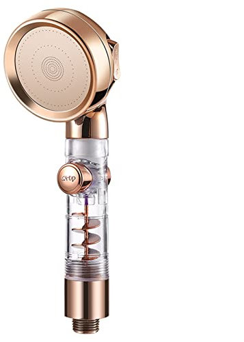 Cabezal de ducha de SPA con mango Turbo de tres funciones de alta presión con botón de interruptor cabezal de ducha que ahorra agua