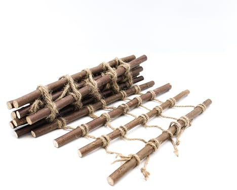 Garden Trellis Willow and Jute for Climbing Plants – Handcrafted Plant Support, Use indoors or outdoors 50cm Wide and 2m Long Can Be Cut to Size