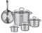 ELO 9694850 Kochgeschirr-Set, 5-teilig, 1 Bratpfanne 24 cm und 4 Kochtöpfe 12, 14, 16 und 26 cm Elo Profi, Citrin, Edelstahl, Induktion