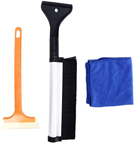 Uadme Multifunctional Snow Shovel, Telescopic Ice Scraper for Cars, Low Temperature Resistance, Snow Removal Tool, Compact Design for Easy Storage