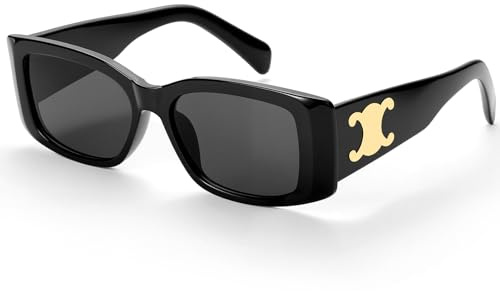 HEFANG Sonnenbrille Herren,Damen,Schwarz,UV400 Schutz,Klassisch Design,über Normale Brille, Modisch für Outdoor, Autofahren, Reisen,Geschenke für frauen,nur 43g