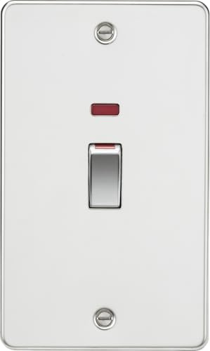 Knightsbridge 45A DP Switch with Neon (2G size) - Polished Chrome