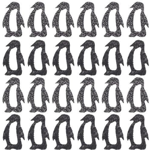 CONGARTENO Pinguin Konfetti Glittery Party Deko Für Geburtstag Hochzeit Und Weihnachten Tischdeko Mit Lustigem Pinguin Motiv 1 Set 1.18X0.91X0.04in
