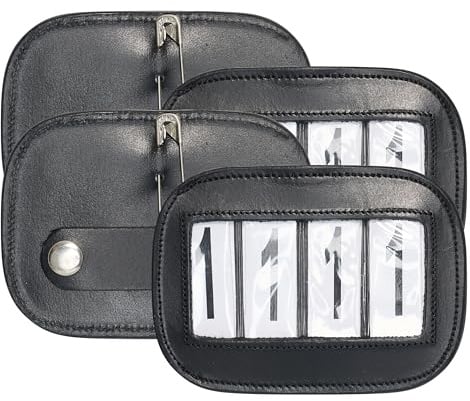 Imperial Riding Turniernummern IRH Square, Eckige Startnummernhalter aus Leder, dreistellig, Set aus 2 Stück, Schwarz, 1SIZE