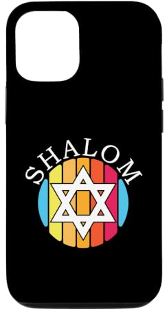 Hülle für iPhone 12/12 Pro Shalom Retro Davidstern Jüdischer Frieden Design