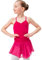tanzmuster Body da Danza Classica 'Maja' con gonnelino in Chiffon per Bambini in Fucsia, 140/146 (11-12 Anni)