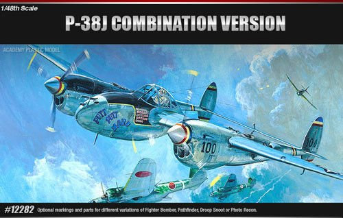 Academy Models Modellbausatz 1/48 P-38J Kombinationsversion 12282