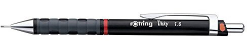 Rotring Tikky Grip Druckbleistifte, Metall, 1,0 mm, Schwarz, 3 Stück