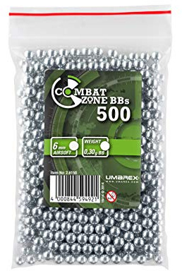 Combat Zone Quality Selection Airsoft Munition Poly Bag, Silber, 6 mm