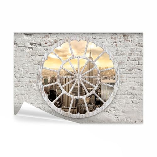 decomonkey Fototapete New York Stadt City 300x210 cm XXL Design Tapete Fototapeten Tapeten Wandtapete moderne Wand Schlafzimmer Wohnzimmer Wand Fenster