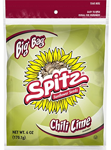 Spitz Chili Lime Flavored Sunflower Seeds, 6 Ounce Bags, 12 Count