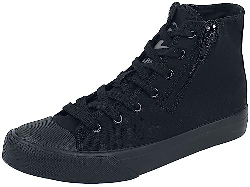 Black Premium by EMP Unisex Schwarze Sneaker mit Reißverschluss EU40