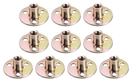 sourcing map 10 Stück T-Muttern M6 x 37 x 2,5 mm aus Kohlenstoffstahl für Möbel