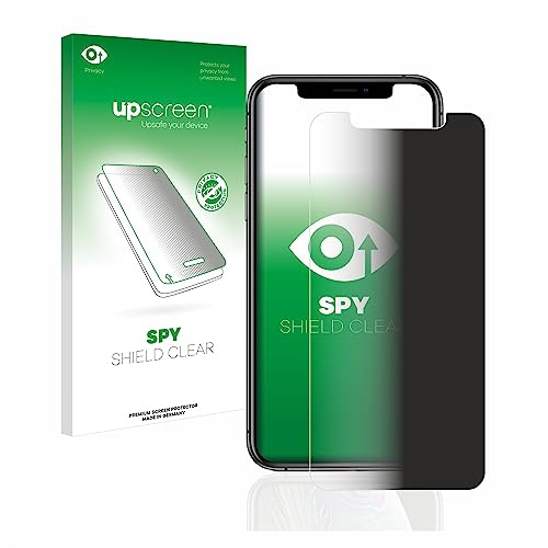 upscreen Anti-Spy Blickschutzfolie für Apple iPhone Xs / 11 Pro Made in Germany, Privacy Screen Displayschutz-Folie [Sichtschutz, Blaulichtfilter]