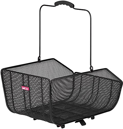Unix Unisex – Erwachsene Arminio Topklip Fahrradkorb, schwarz, 44x28x20cm