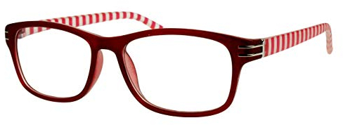 Lesebrillen Damen Herren zweifarbig Kirschrot weiß mit Streifen außen oben chrom silber eckige Form Kunststoff Lesehilfen Sehhilfen 1.0 1.5 2.0 2.5 3.0 3.5, Dioptrien:Dioptrien 2.5