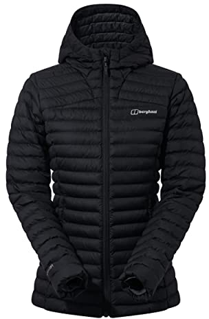 Berghaus Women's Nula Micro Synthetic Insulated Jacket | Water Resistant Coat | Lightweight | Warm, Black/Black, 16