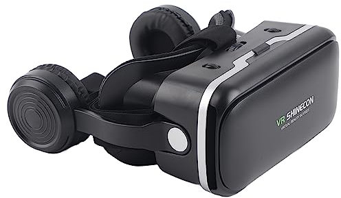 Cuffie di realtà virtuale 3D VR Occhiali per VR SHINECON Realtà virtuale 3D VR Occhiali con cuffie per telefoni Android iOS 3.5 -6.0
