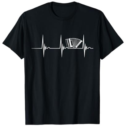 Instrument de musique en accordéon battement de cœur T-Shirt
