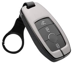 ontto Autoschlüssel Hülle Fernbedienung Cover für?Mercedes W177 E S Klasse E200 E300L S320L S63 AMG 2017-2020 Schlüsselhülle Zinklegierung Schlüsselanhänger Schlüssel Schutz Etui 3 4 Tasten-Schwarz