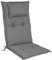 elGiga Hochlehner-Auflage 1-Stück Classic Grau 120 x 50 x 8 cm für Gartenstuhl, mit Kopfpolster, hochwertig, waschbar und pflegeleicht