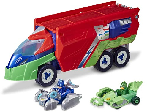 PJ Masks PJ Späher mit Fahrzeugstarter, Vorschulspielzeug, umbaubarer PJ Späher Fahrzeug-Spielset, für Kids ab 3 Jahren, Mehrfarbig