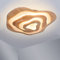 SENFAY LED Ceiling Light Wood 3-Tier Living Room Ceiling Light 3000 K Warm White 50 W 3500 lm Diameter 60 cm Wooden Ceiling Lamp Bedroom Ring Decorative Irregular Design Lamps Living Room Lamp
